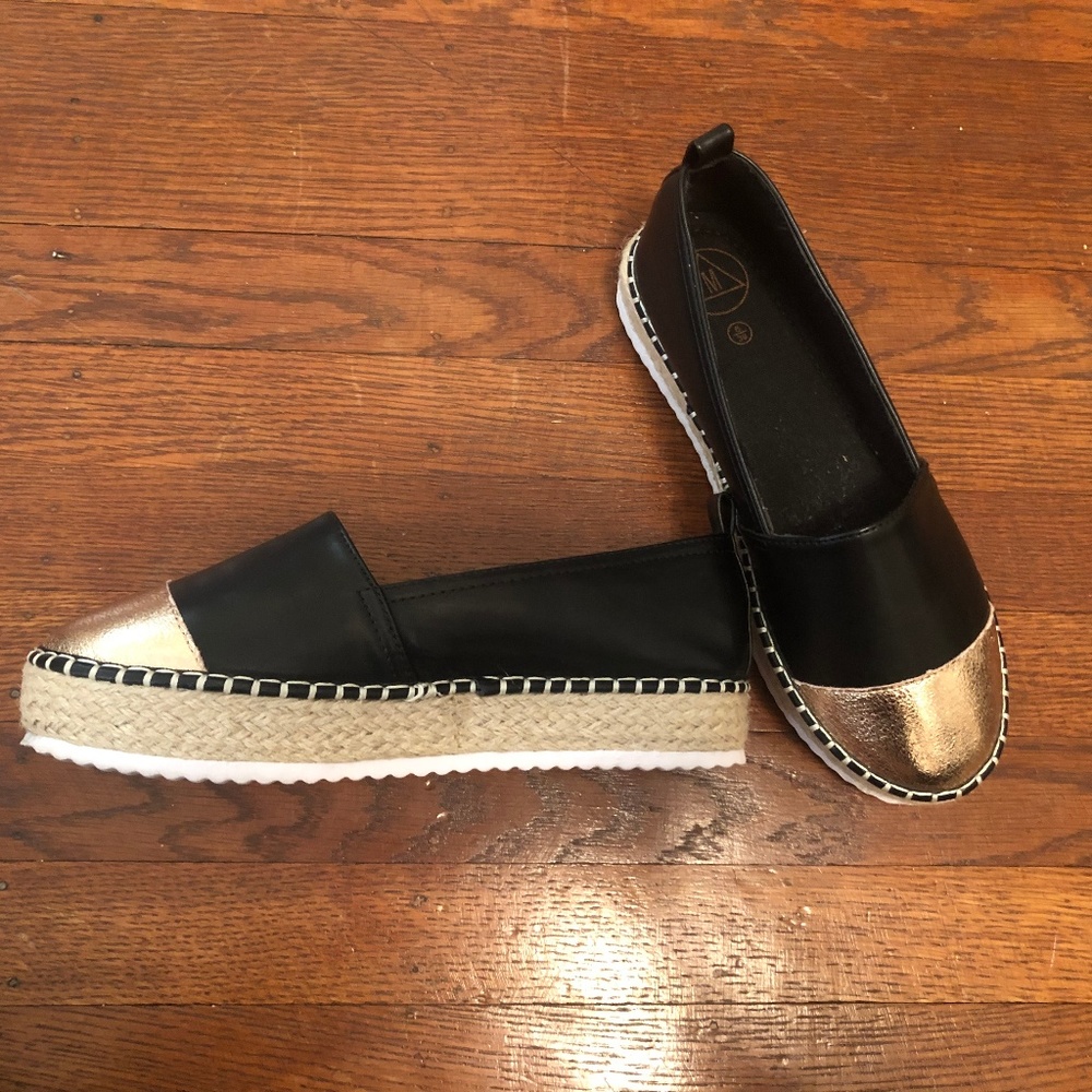 Missguided Toe Cap Espadrilles UK 6 US 8 Brand New